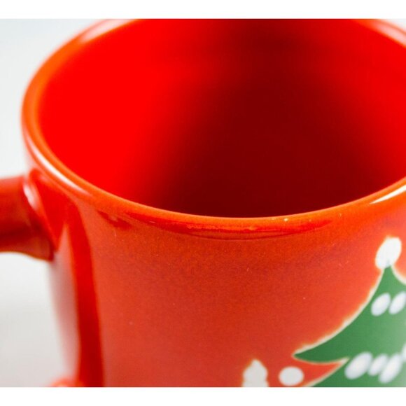Waechtersbach Germany Red Christmas Tree Coffee Cocoa Mug 10 oz. - Picture 4 of 11